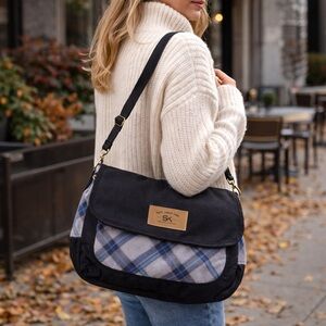 Stormykromer Black and Gray Crossbody Bag
